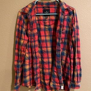 American Eagle Plaid Button Up